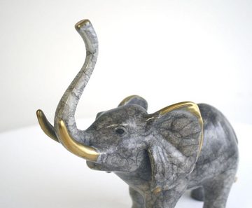 Bronzeskulpturen Skulptur Bronzefigur kleiner Elefant