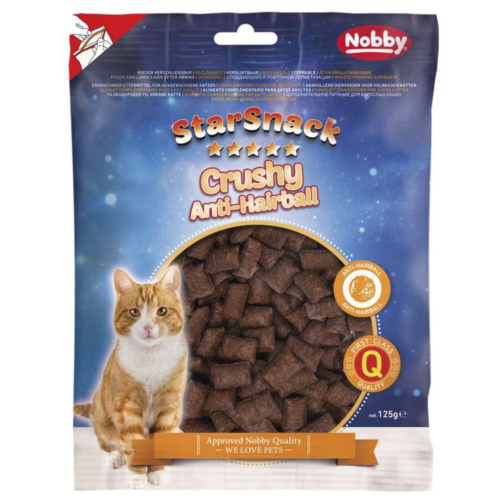 Nobby StarSnack Crushy Anti-Hairball 125 g, Nahrungsergänzungsmittel für: Katze