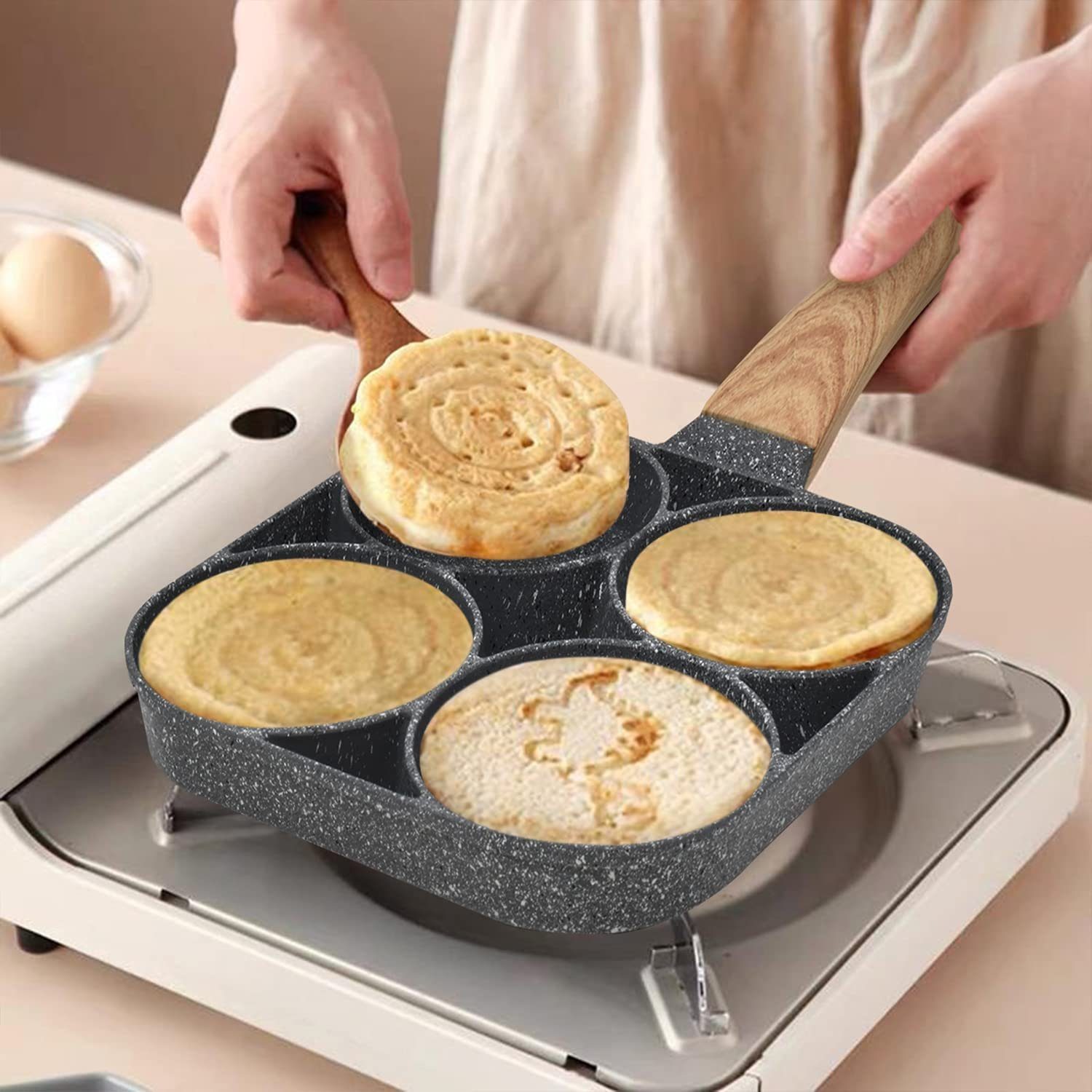 JOEJI’S KITCHEN Egg Pfannkuchenpfanne Crêpepfanne Induktion Pfanne Frying Maker - Pan Pancake