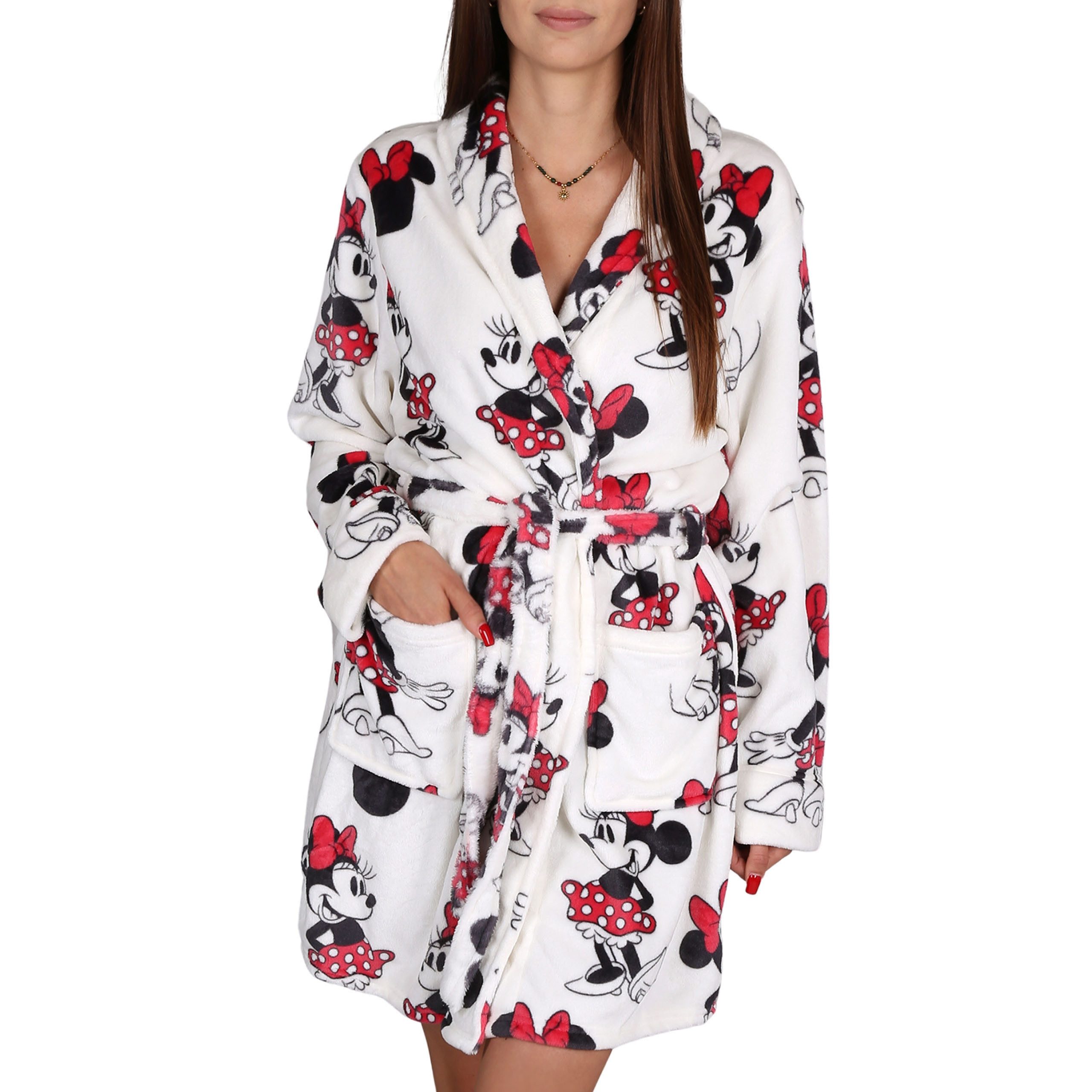 Sarcia.eu Damenbademantel DISNEY Minnie Mouse Damen Bademantel, weiß, mit G günstig online kaufen