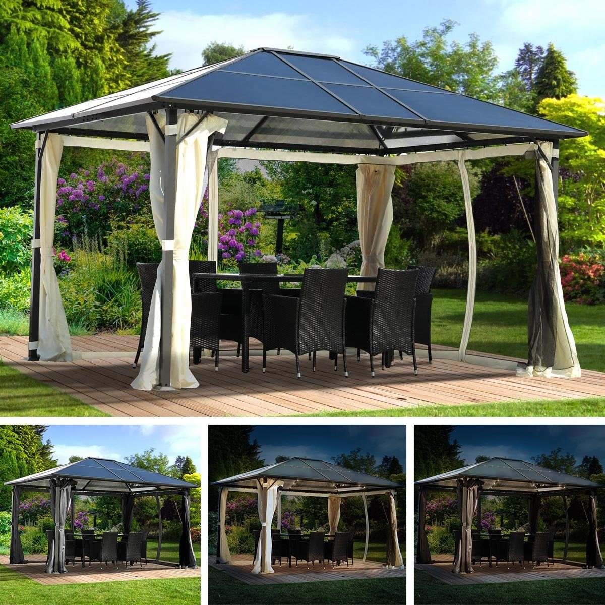 BRAST Pavillon Summerdream Aluminium 3x4m Garten TÜV