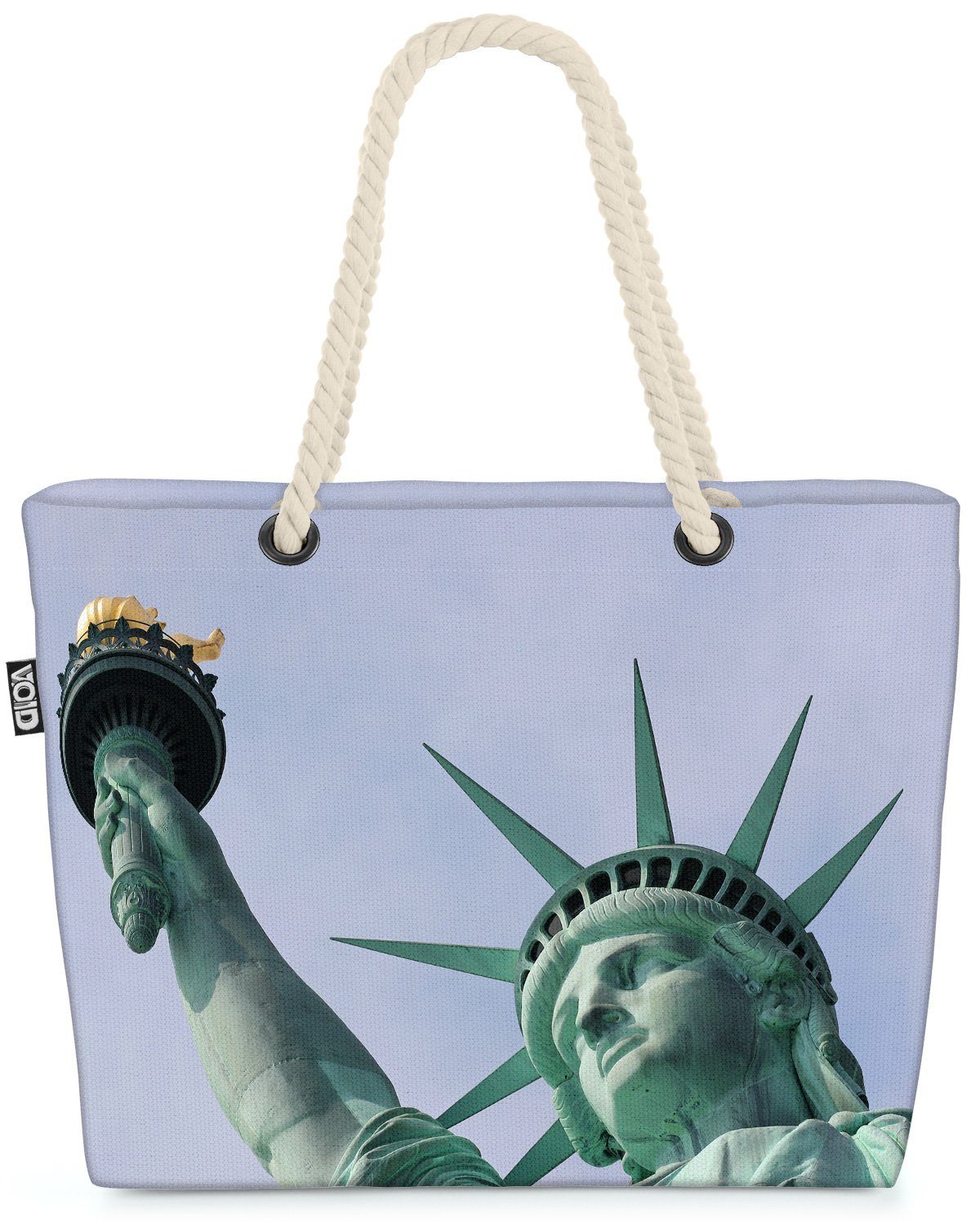 VOID Strandtasche (1-tlg), New York Freiheitsstatue Manhattan new york usa us amerika freiheit s | Strandtaschen