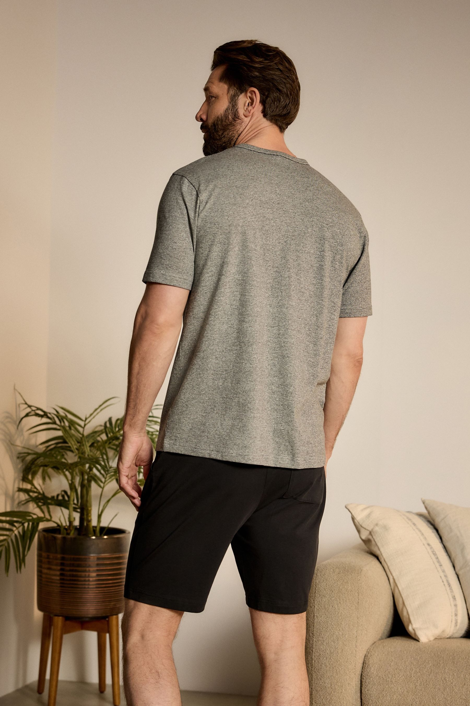 Next Pyjama Gestreifter, langer Jersey-Schlafanzug (2 günstig online kaufen