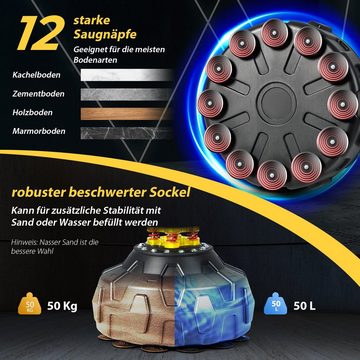 COSTWAY Standboxsack, mit 360° Reflexstange & 2 Speedbällen