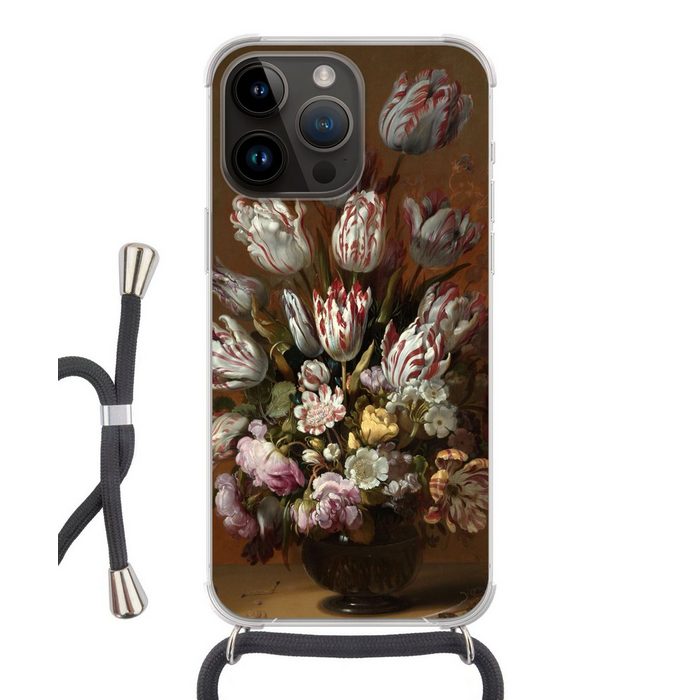 MuchoWow Handyhülle Stilleben mit Blumen - Gemälde von Hans Bollongier Handyhülle Telefonhülle Apple iPhone 14 Pro