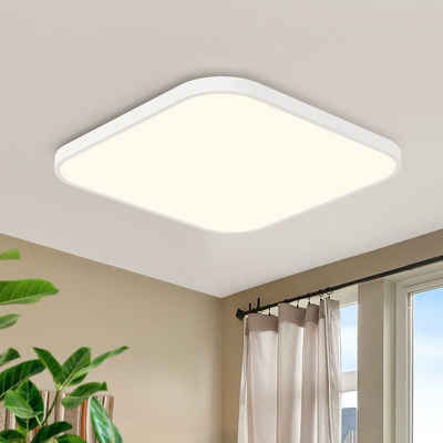 Nettlife LED Panel Deckenleuchte Badezimmer IP44 Wasserdicht Quadrat 19 W Ø27cm, Nicht dimmbar, LED fest integriert, Neutralweiß, für Schlafzimmer Wohnzimmer Küche, 27 x 27 x 2,5 cm