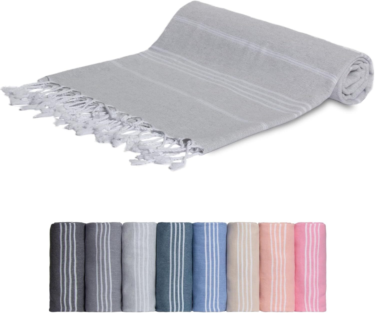 livessa Strandtuch Baumwolle Strandtuch - Saunatuch - Turkish Hamamtuch - Badetuch, Baumwolle, 100 % Baumwolle - 100x200 cm