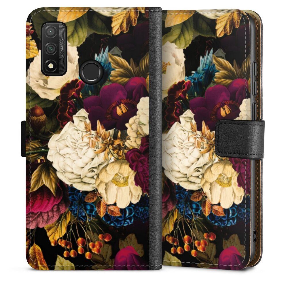 Handyhülle Vintage Blumen Muster Dark Vintage Flowers