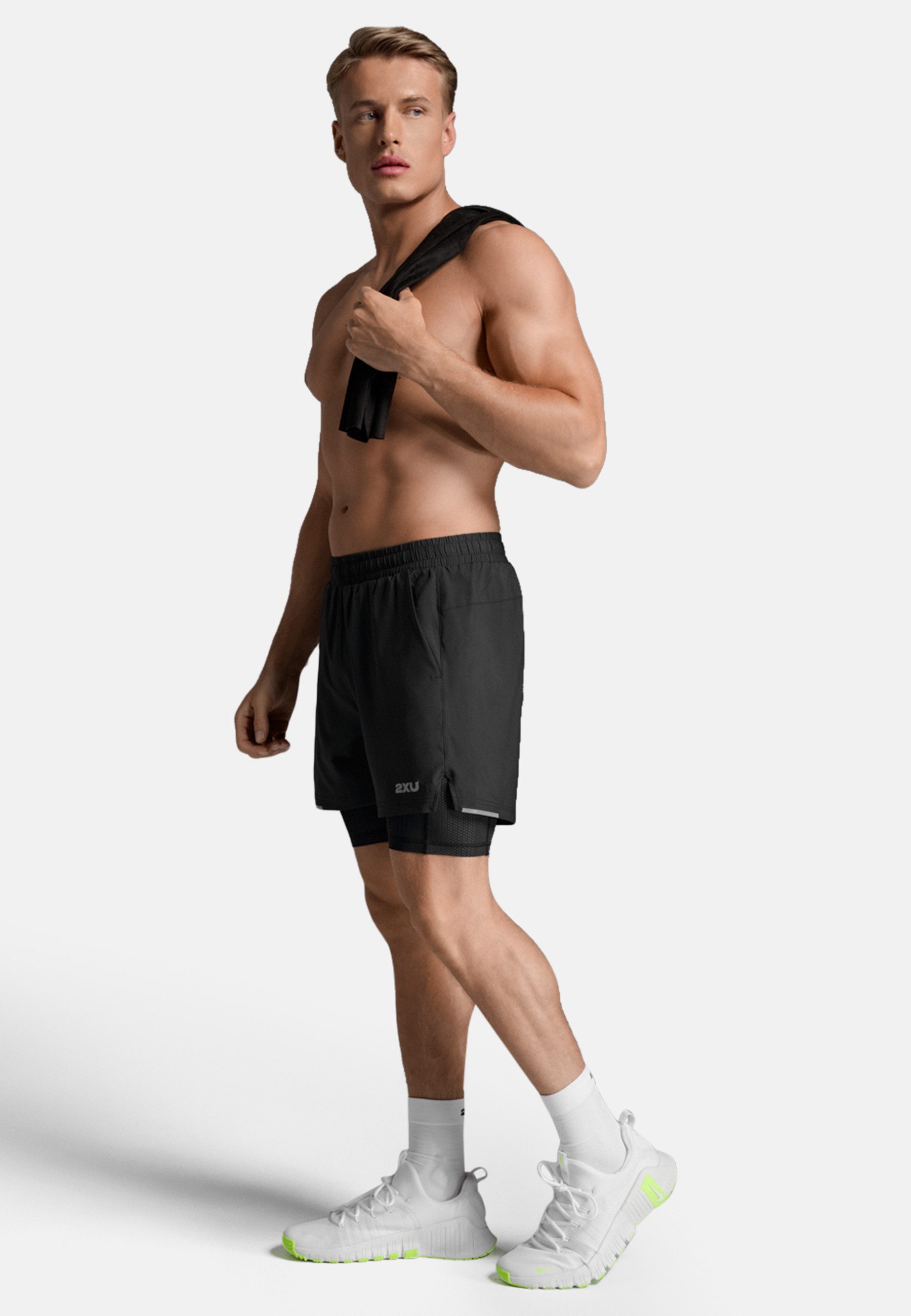 2xU Lauftights Aero Mesh 2-in-1 Short (1-tlg)