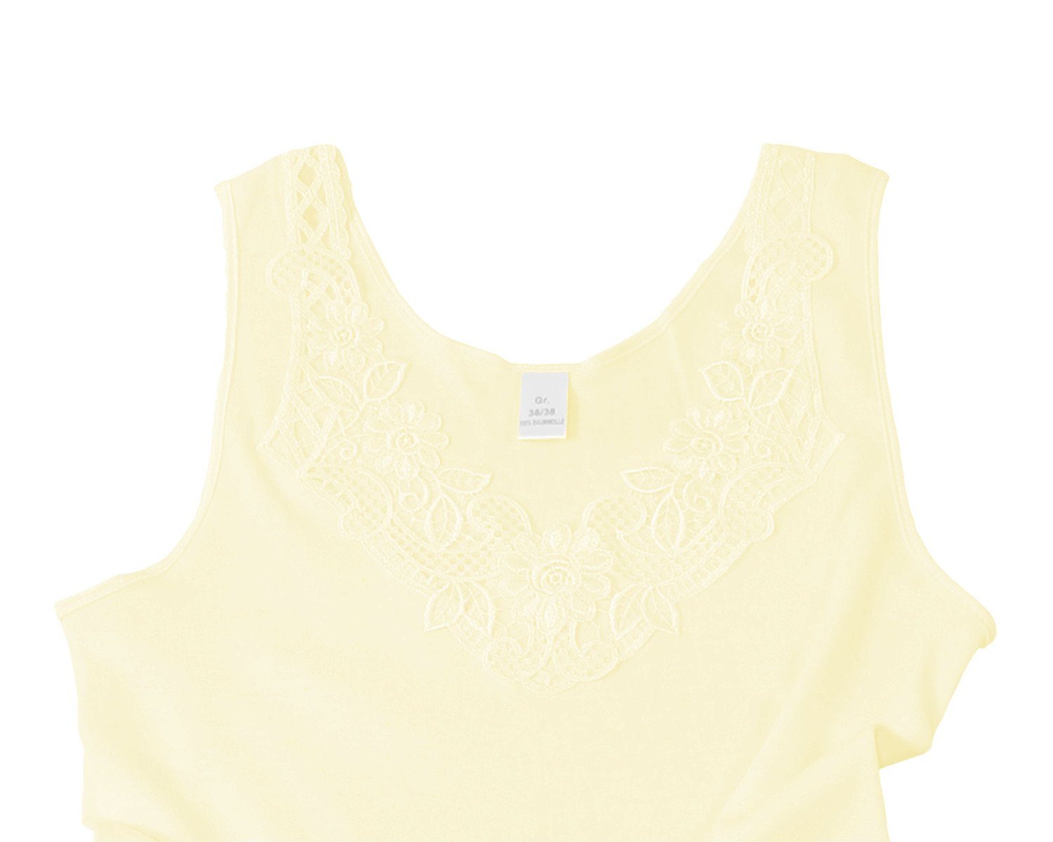 Spitze Unterhemd Baumwollqualität Prime® angenehmer in Cotton mit sekt-gelb