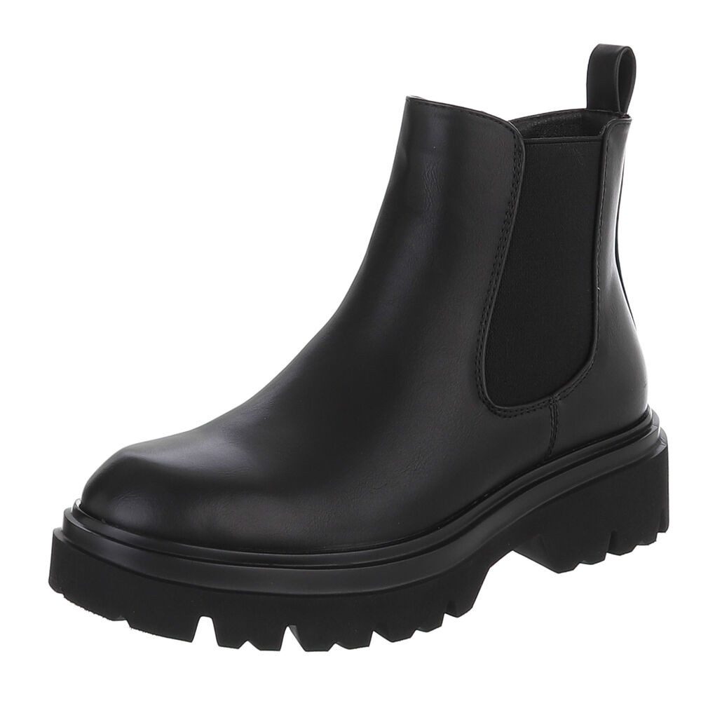 Ital-Design Modische Chelsea Boots mit Profilsohle für Damen Plateaustiefel günstig online kaufen