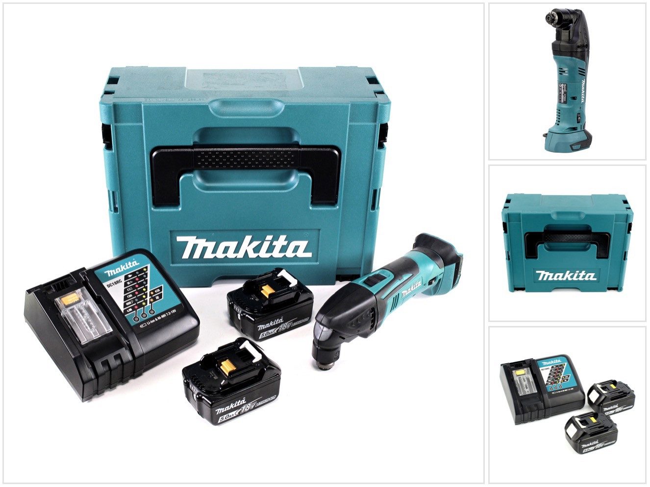 Makita Akku-Multifunktionswerkzeug DTM 50 RTJ 18V Li-Ion Akku Multifunktionswerkzeug im Makpac