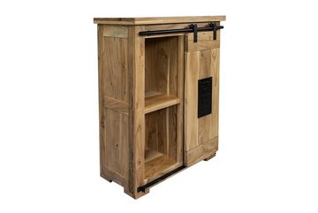 Junado® Sideboard Libro, massives Akazienholz, natur- oder nussbaumfarben, verschiedene Größen