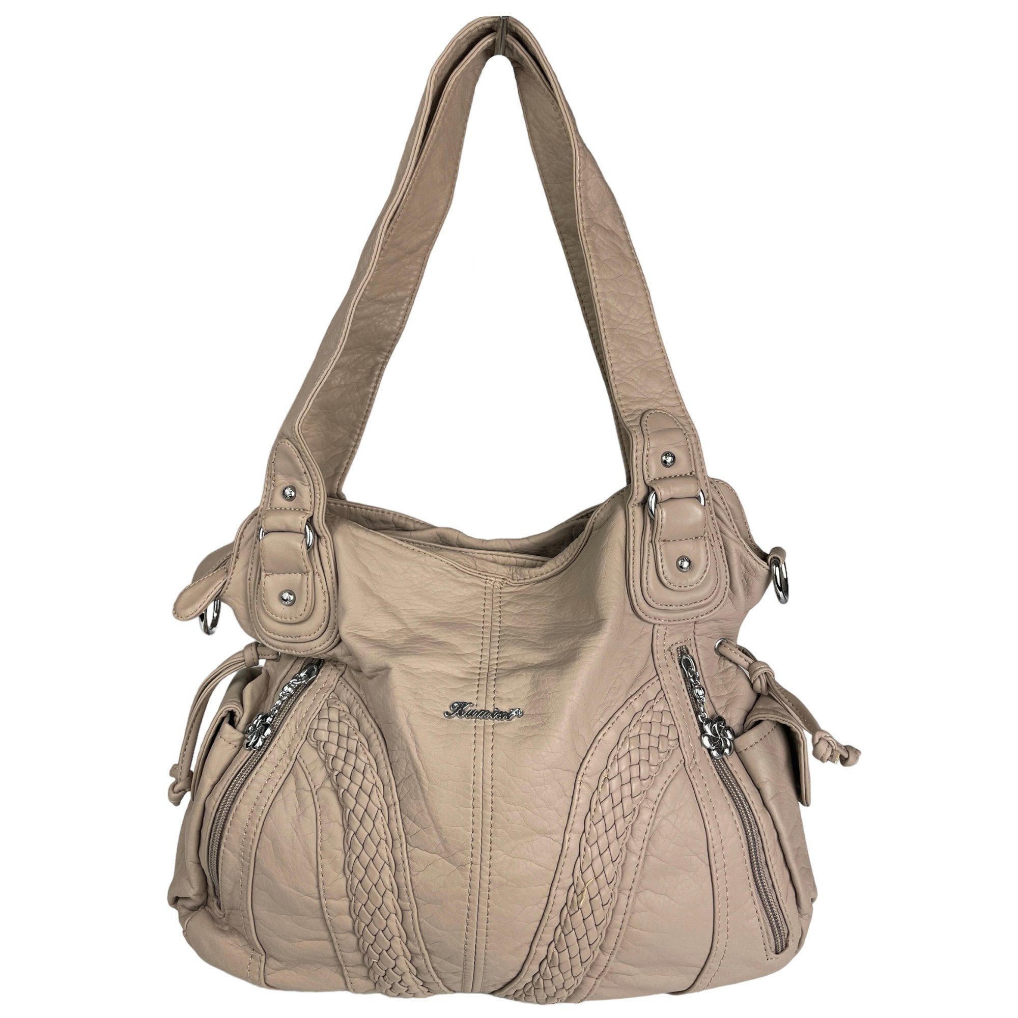 Taschen4life Schultertasche Damen Handtasche 1555-3, Schultertasche mit ext günstig online kaufen