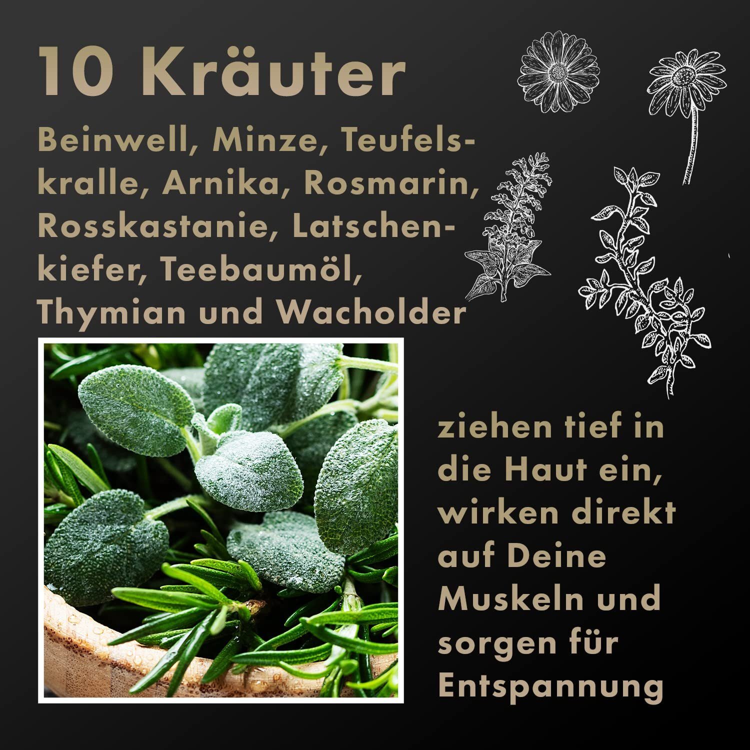 Dr. Berger Hautcreme "Black Edition" Einreibung 250 ml, mit 500 mg CBD