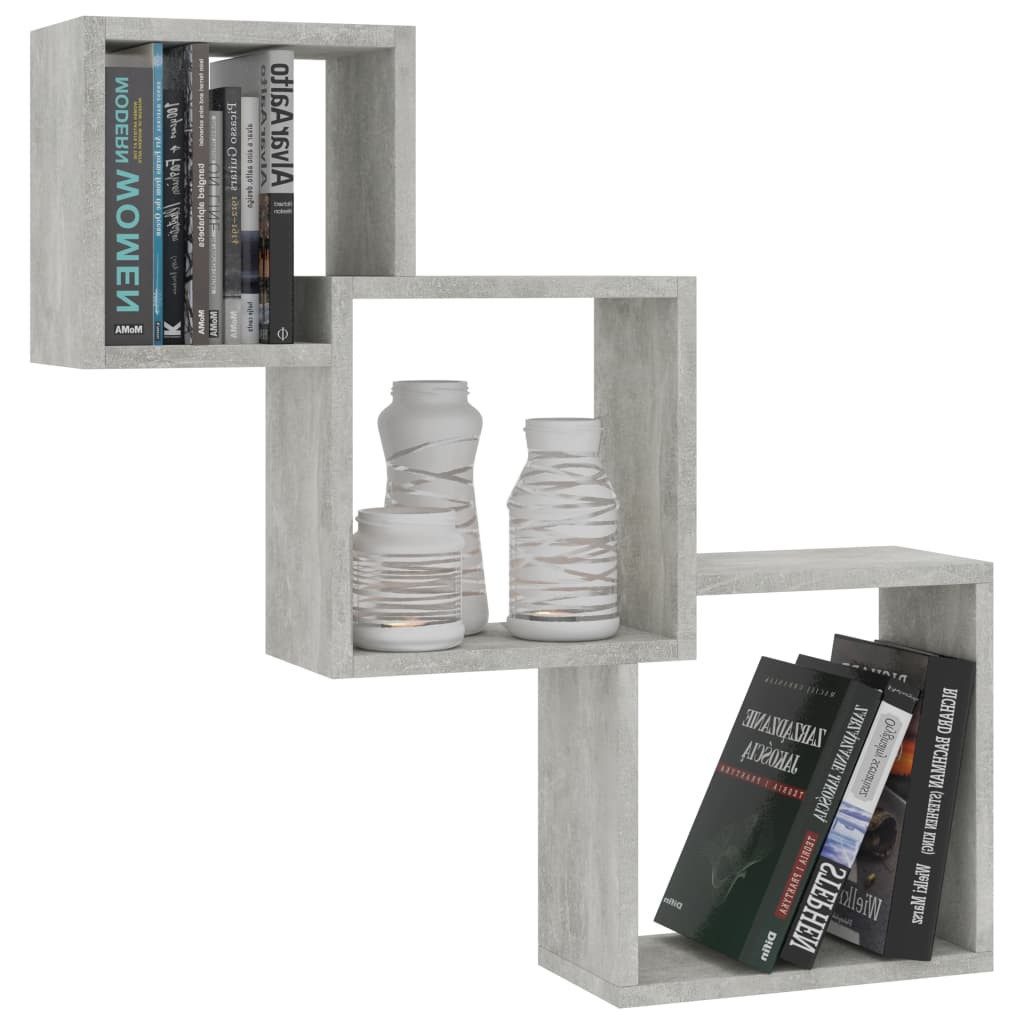 vidaXL Regal Würfel-Wandregale Betongrau 68x15x68 cm günstig online kaufen