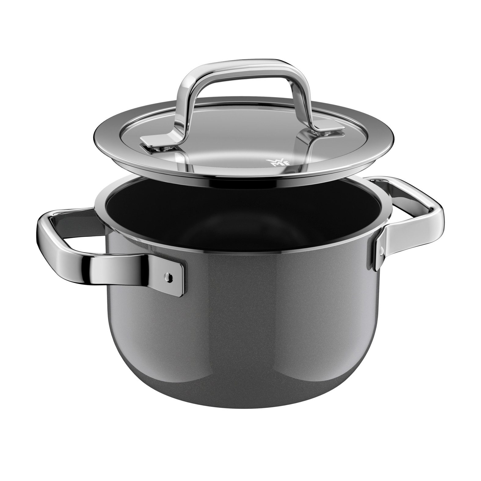 WMF Kochtopf Fusiontec Mineral Pro, Kochtopf mit Deckel, 16 cm, Platinum, Fusiontec (Induktionsgeeignet, 1-tlg., 16 cm), Made in Germany
