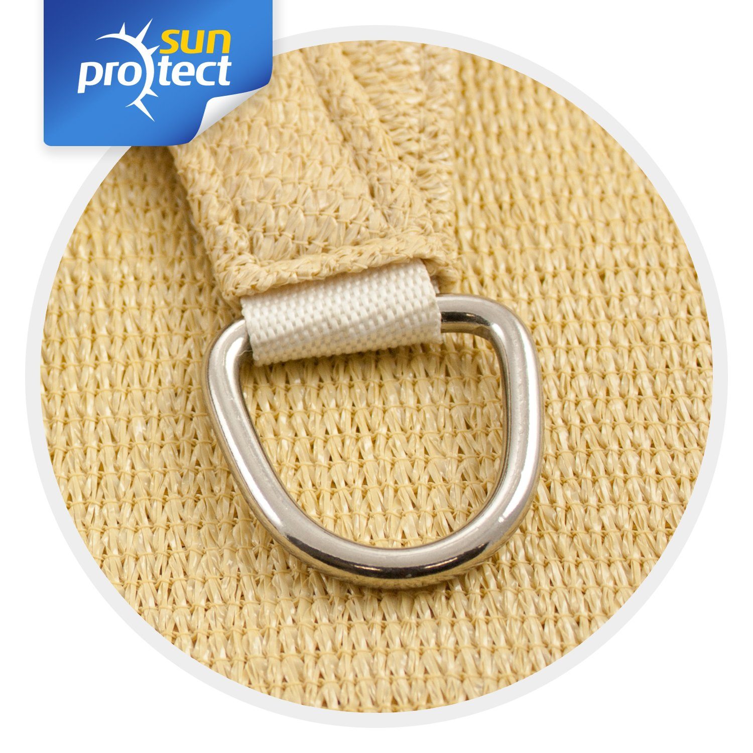 sunprotect Sonnensegel 3 x 2,5 m Rechteck, ideal für Garten, Balkon & Terrasse