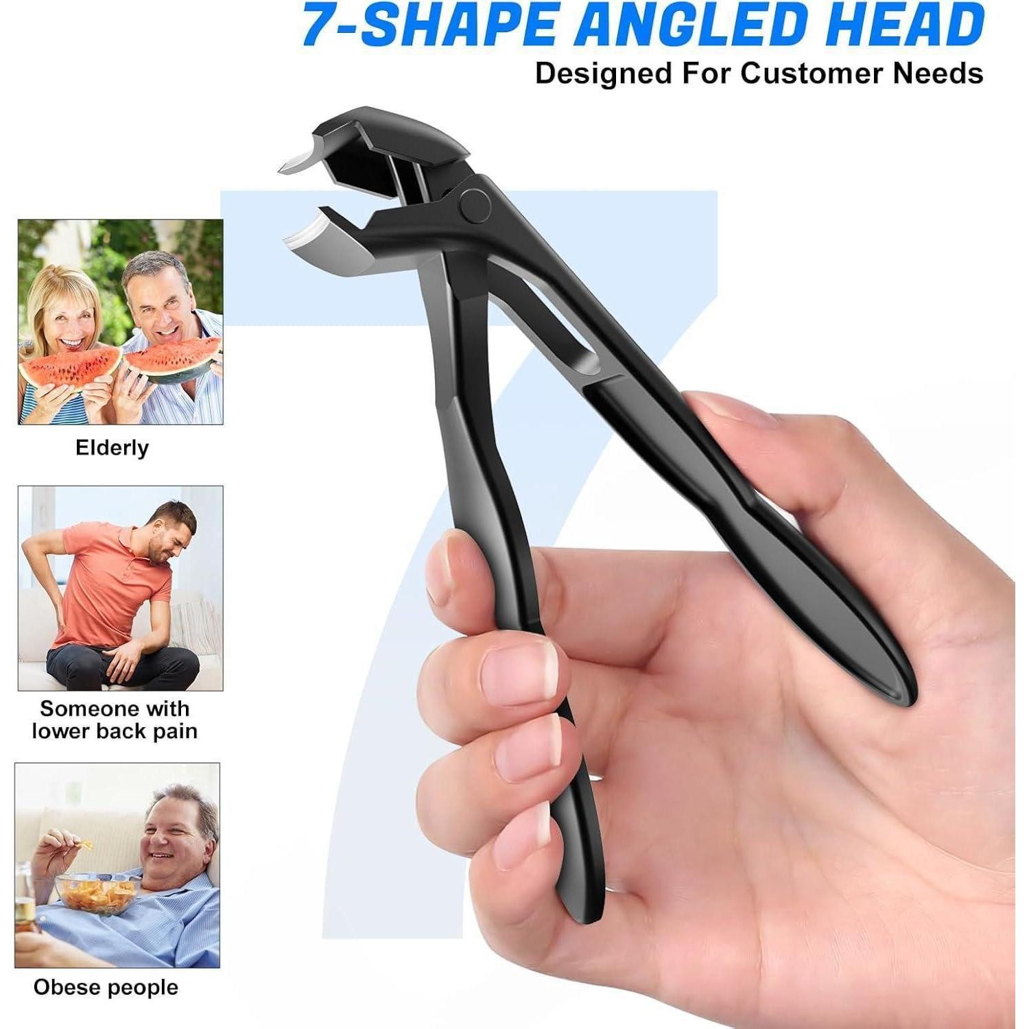 GJNL Nagelknipser-Set Nagelknipser für dicke Nägel, 2025 Angled Head Toe Nail