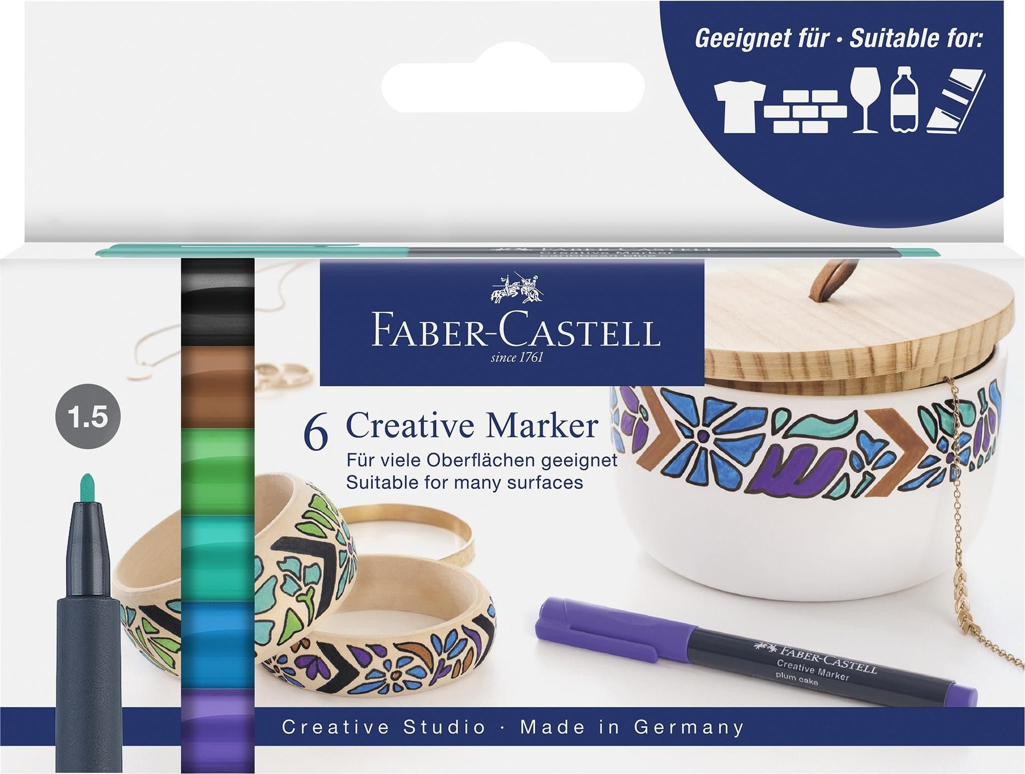 Faber-Castell Malstift Faber Castell Creative Marker 1,5 mm Fairy forrest 6er Etui