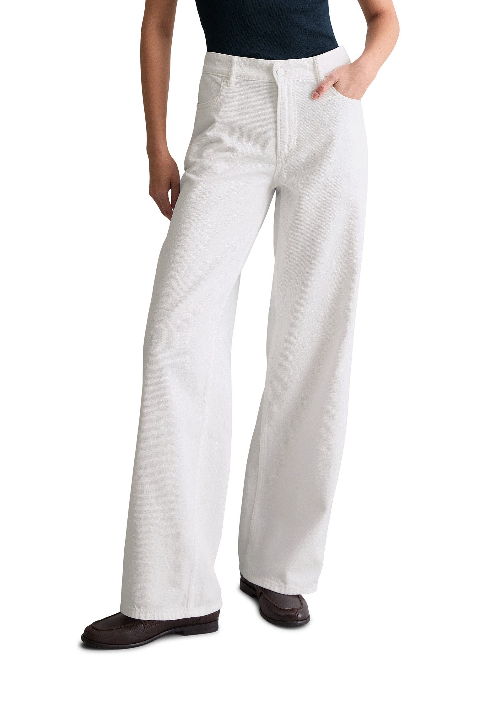 Weite Jeans aus weichem Organic-Cotton-Lyocell-Mix