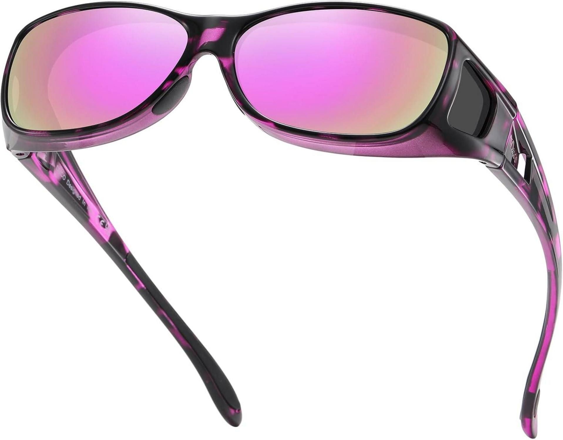 Sonnenbrille Polarisierte Sonnenbrille UV400 Unisex Überbrille M/L Größe Lila