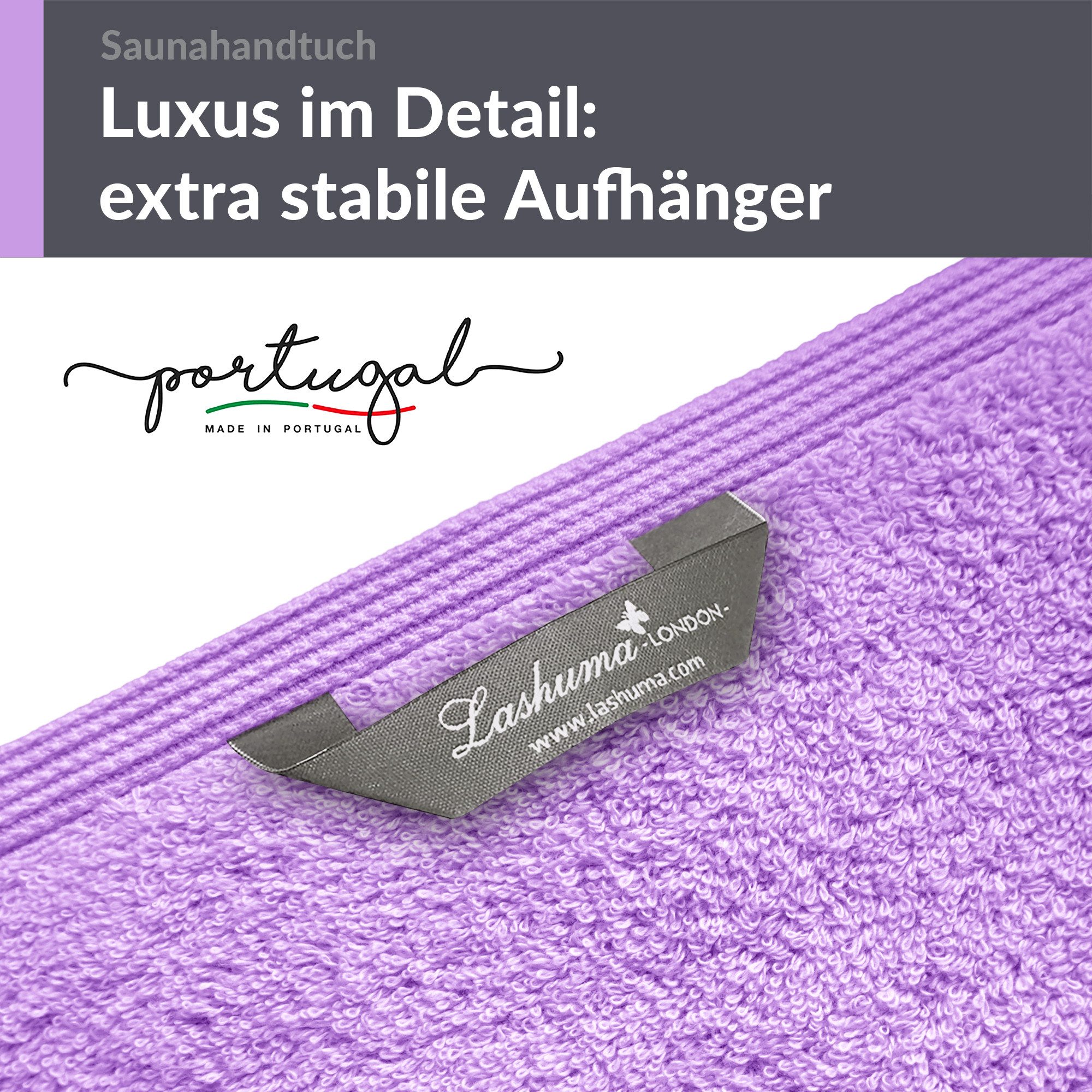 Lashuma Saunatuch XXL Handtuch London, Frottee (1-St), Badetuch Damen & Badehandtuch Herren 100x200 cm - Saunahandtuch 80x220 – Bild 3 von 5