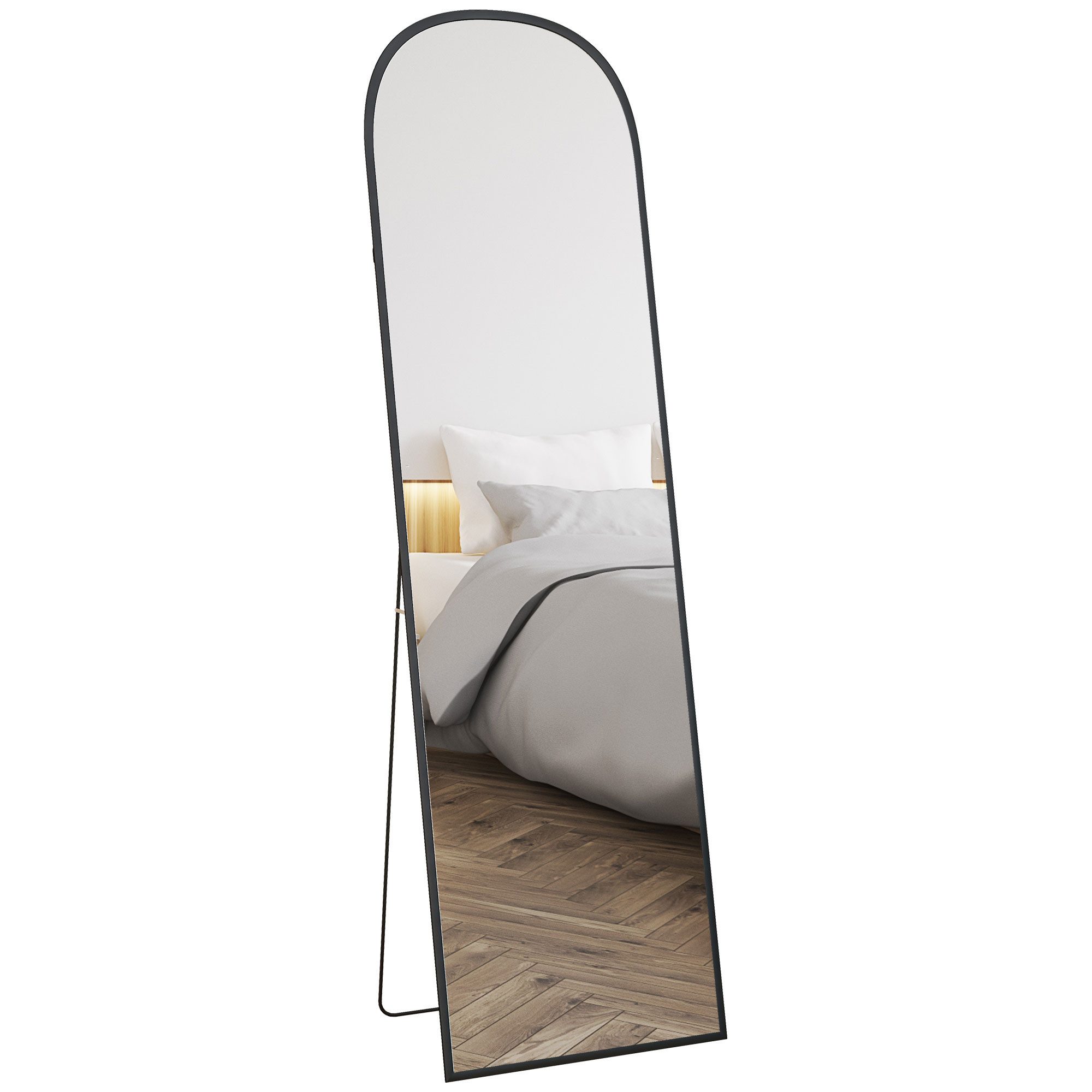 HOMCOM Standspiegel 161,5 x 50 cm Ganzkörperspiegel mit Ständer, Aluminiuml günstig online kaufen