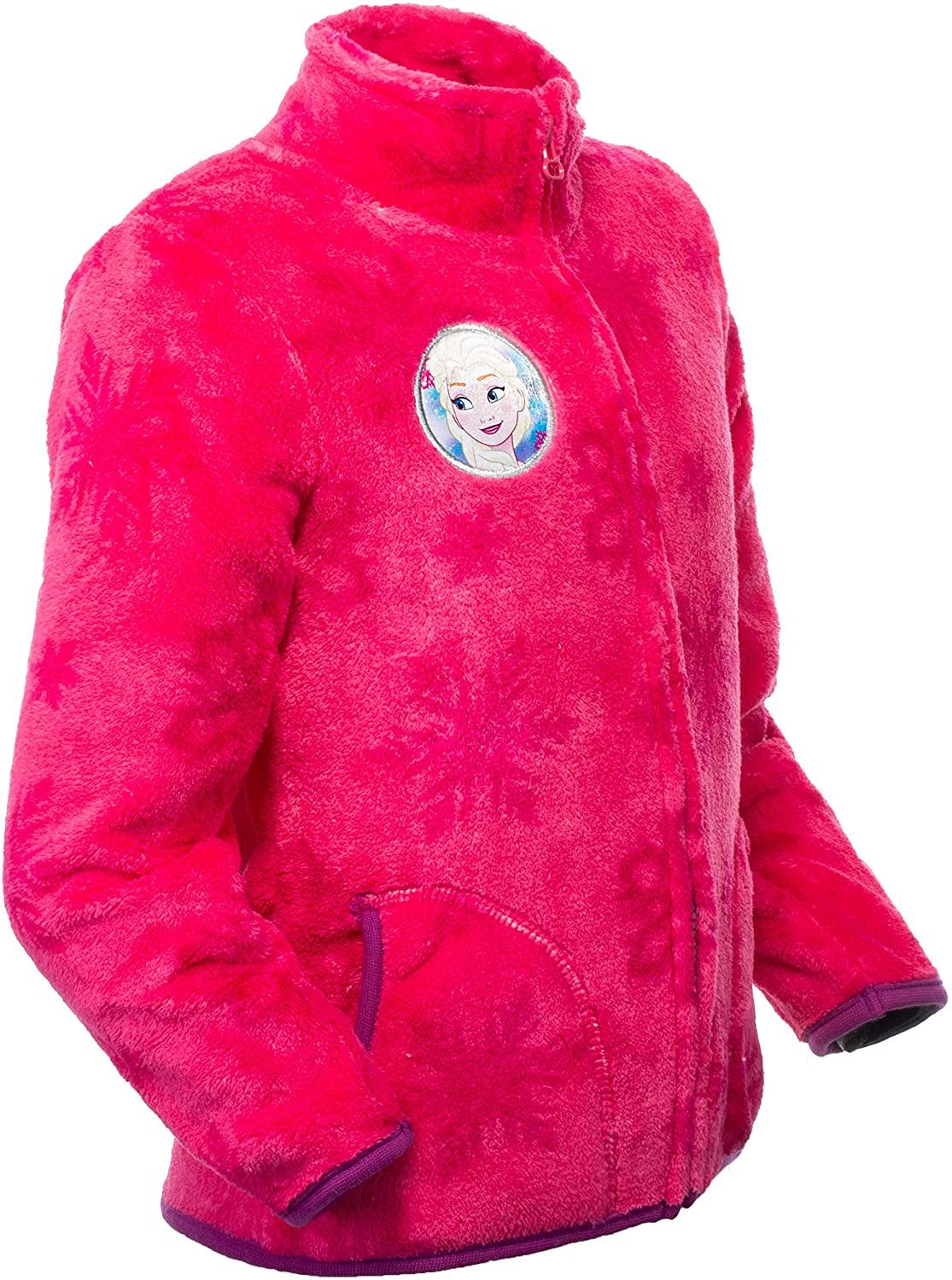 Disney Frozen Fleecejacke FROZEN Die Eiskönigin Anna+Elsa Mädchenjacke Pink