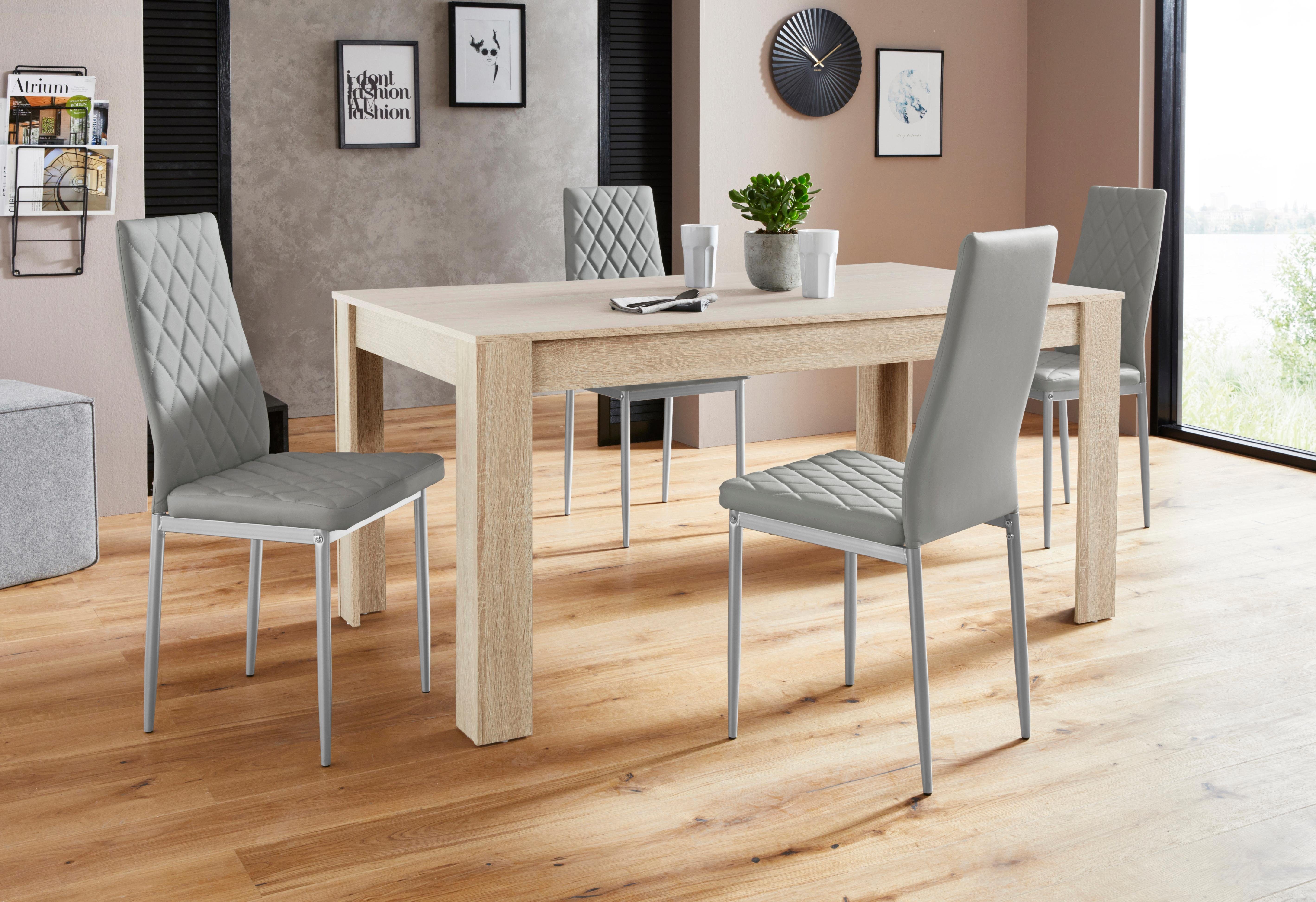 OTTO home Essgruppe Lynn160/Brooke, (Set, 5-tlg), Tisch mit 4 Stühlen