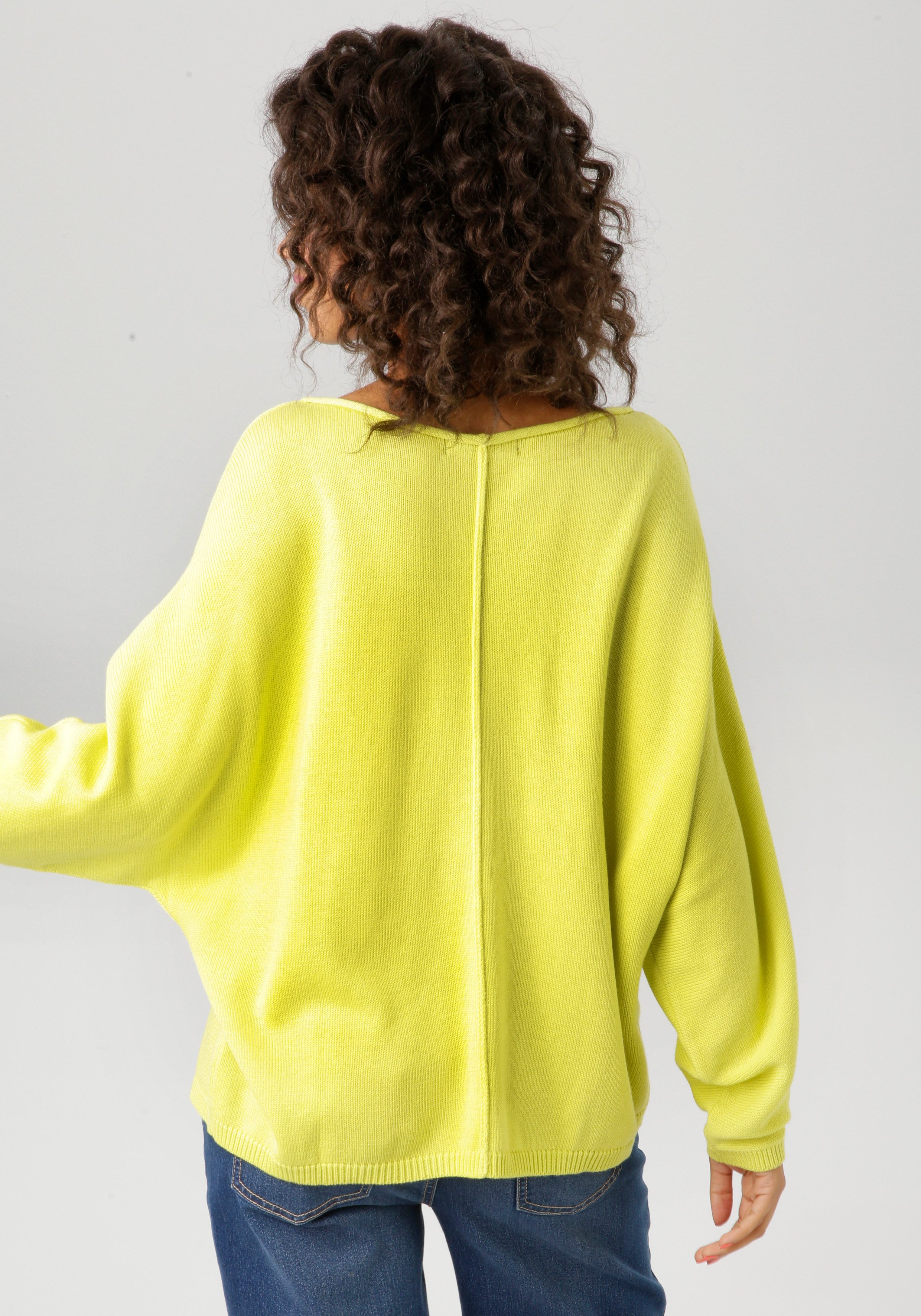 Aniston CASUAL Strickpullover, mit langen Fledermaus-Ärmeln günstig online kaufen