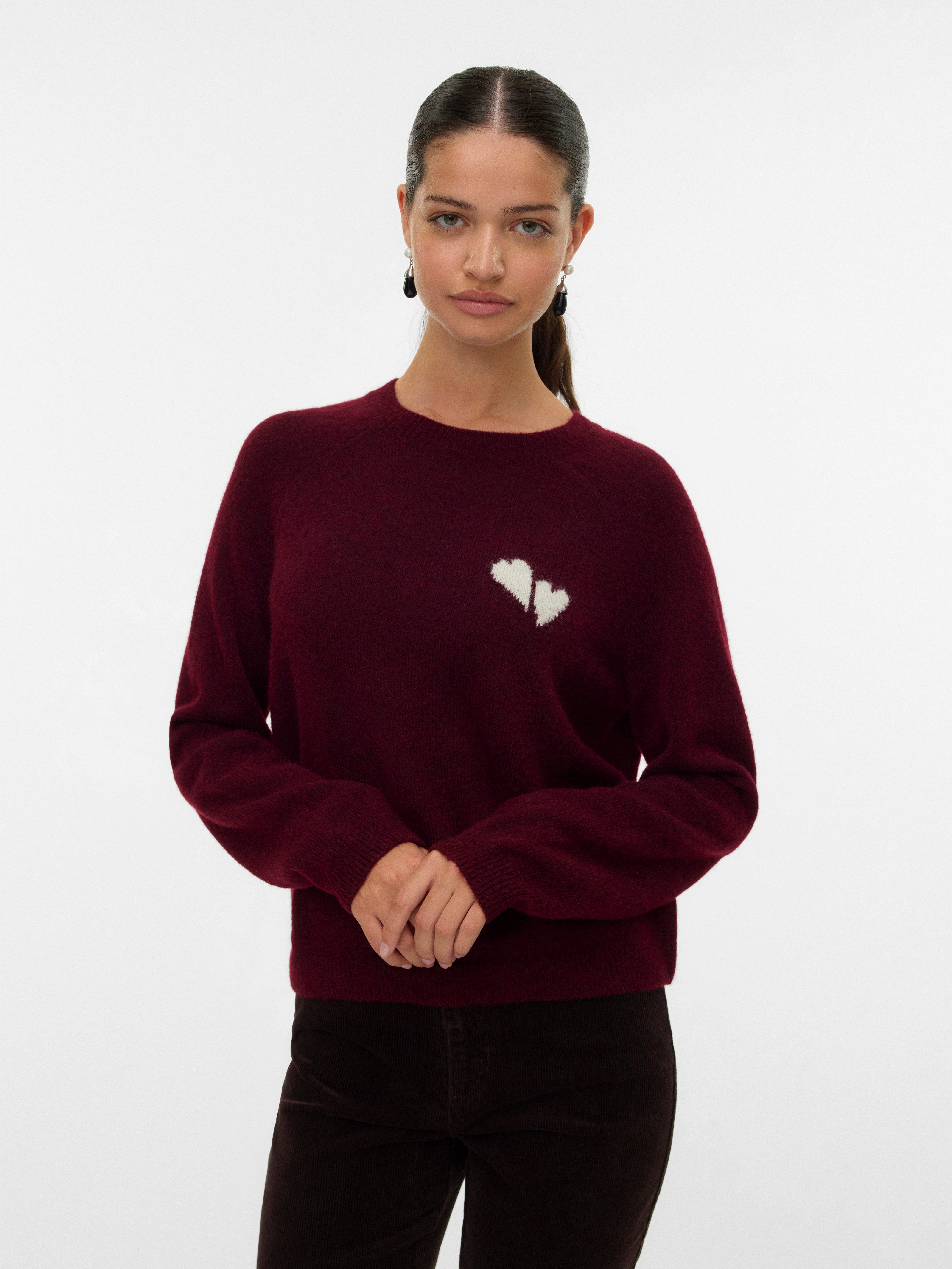 Vero Moda Strickpullover VMBAM LS O-NECK PULLOVER BOO ENT günstig online kaufen