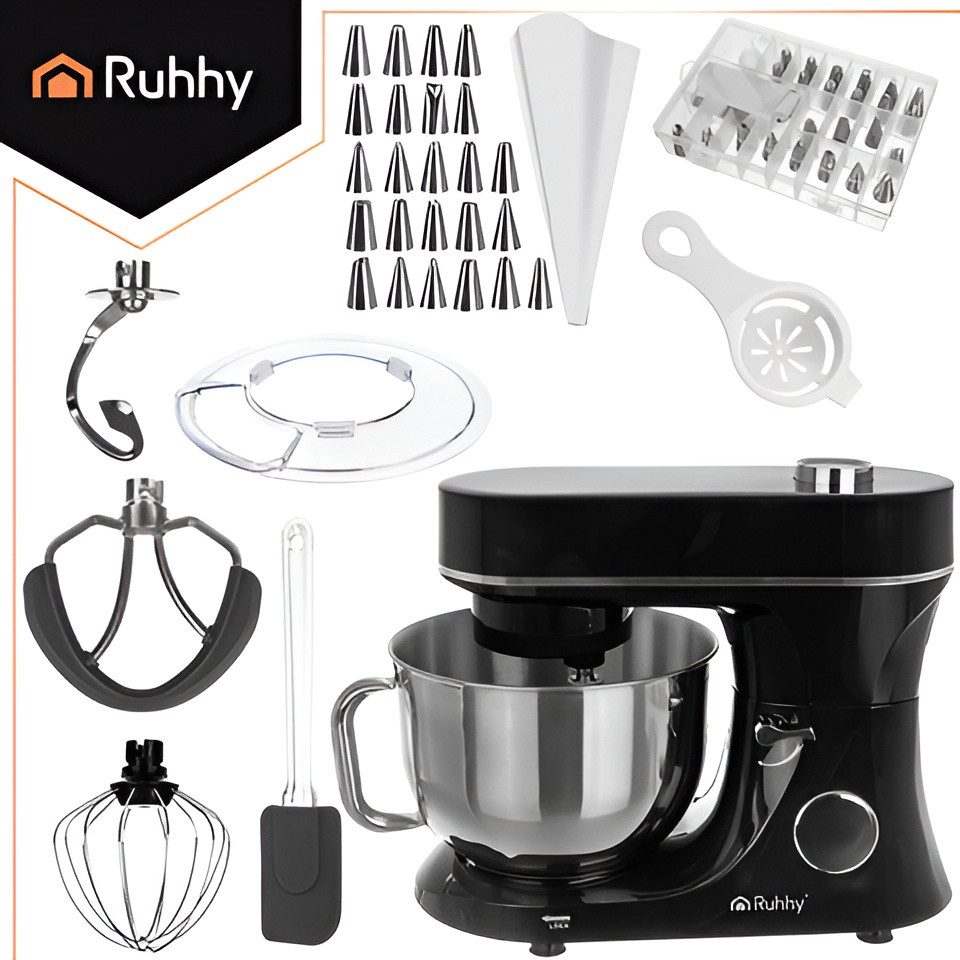 Ruhhy Küchenmaschine, 2300 W, 5,7 l Schüssel, 11 Geschwindigkeitsstufen, Touchscreen-Steuerung