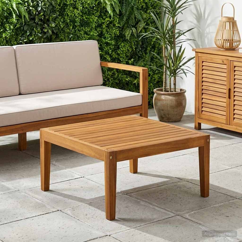 vidaXL Sofaelement Gartentisch Massivholz Natur 60 x 60 x 30 cm (1 St)