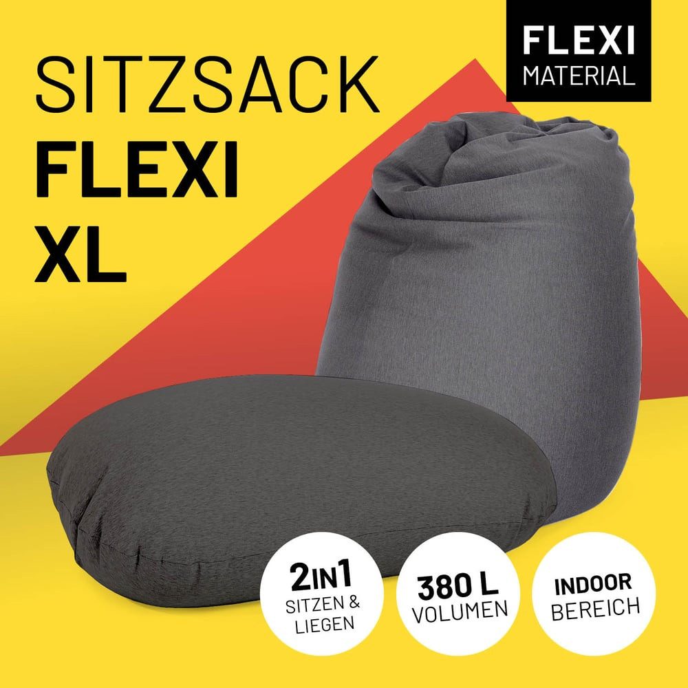 Lumaland Sitzsack Flexi Comfort, Bodenkissen Lounge 250l & 300l Bean Bag günstig online kaufen
