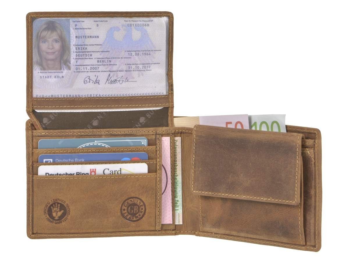 Portemonnaie, Vintage, Lederbörse, Sternzeichen-Prägung Geldbörse Widder Greenburry