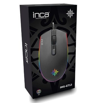 INCA PRO Optisch Gaming Maus Mouse 1200 DPI RGB-Logo-Effekt Gaming-Maus