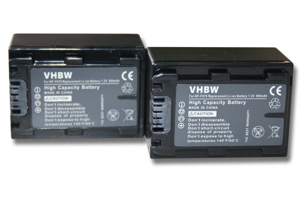 vhbw Kamera-Akku passend für Kompatibel mit Sony DCR-HC53(E), DCR-HC62(E), DCR-HC96(E) Camcorder Digital (950mAh, 7,2V, Li-Ion) 950 mAh