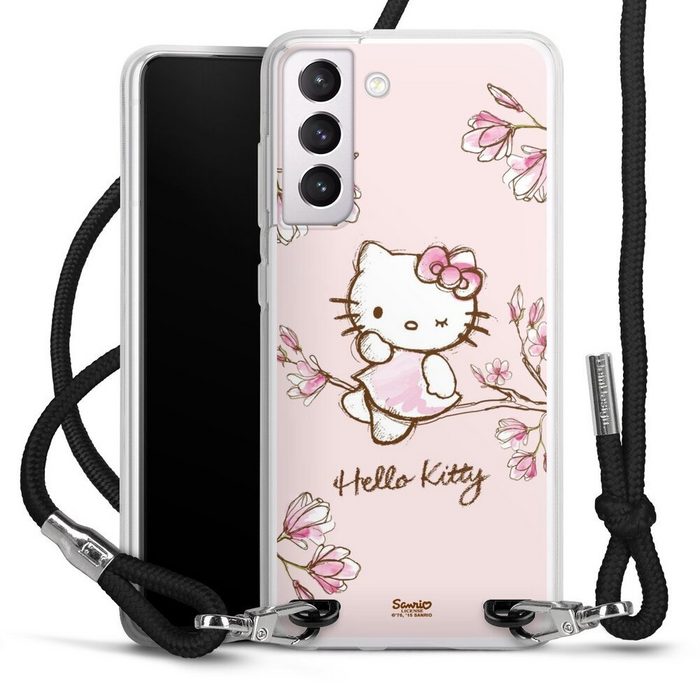 DeinDesign Handyhülle Hello Kitty Fanartikel Hanami Hello Kitty - Magnolia Samsung Galaxy S21 FE Handykette Hülle mit Band Case zum Umhängen