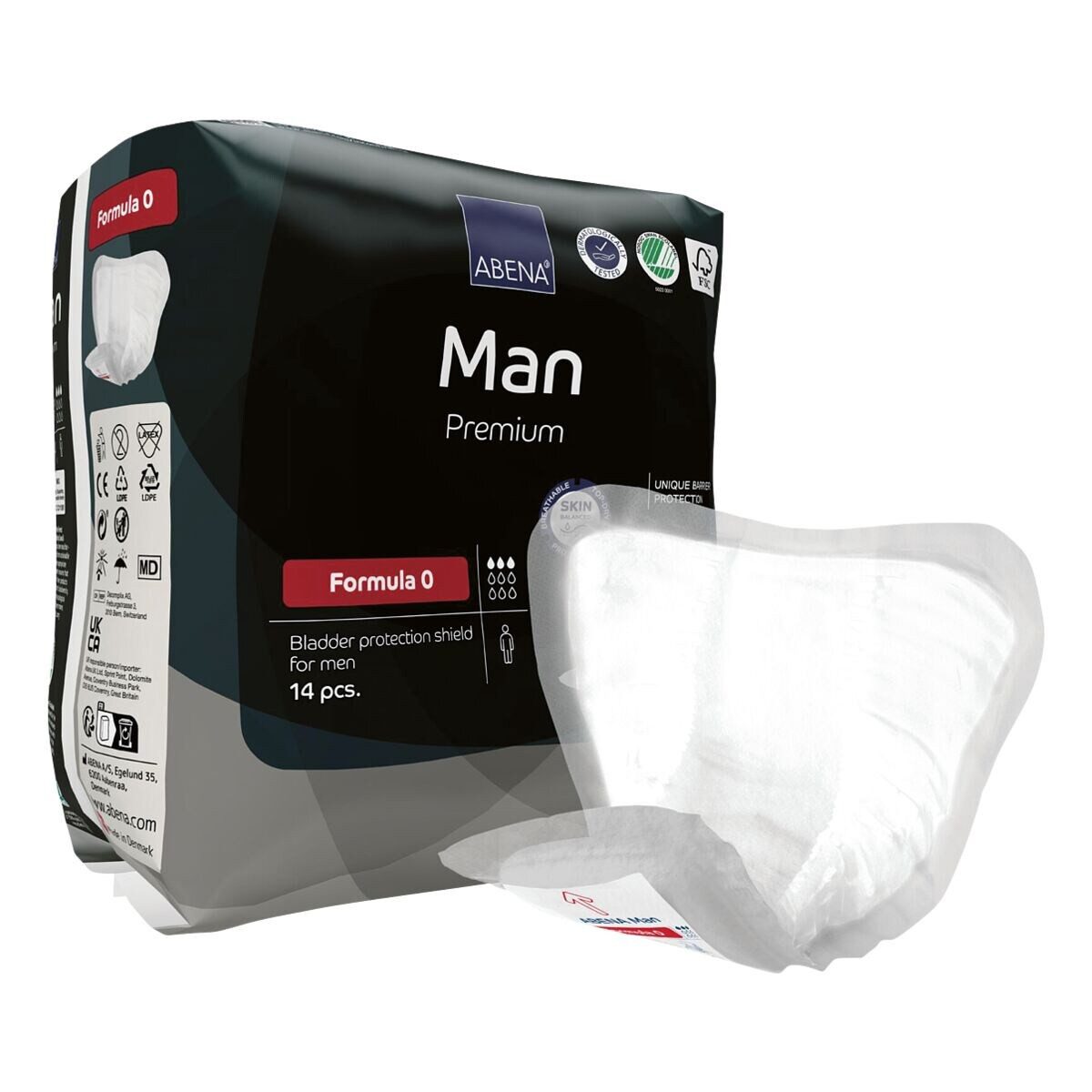 ABENA GmbH Inkontinenz-Einlage Man Premium Formula 0, 14-St., leichte bis mittlere Inkontinenz