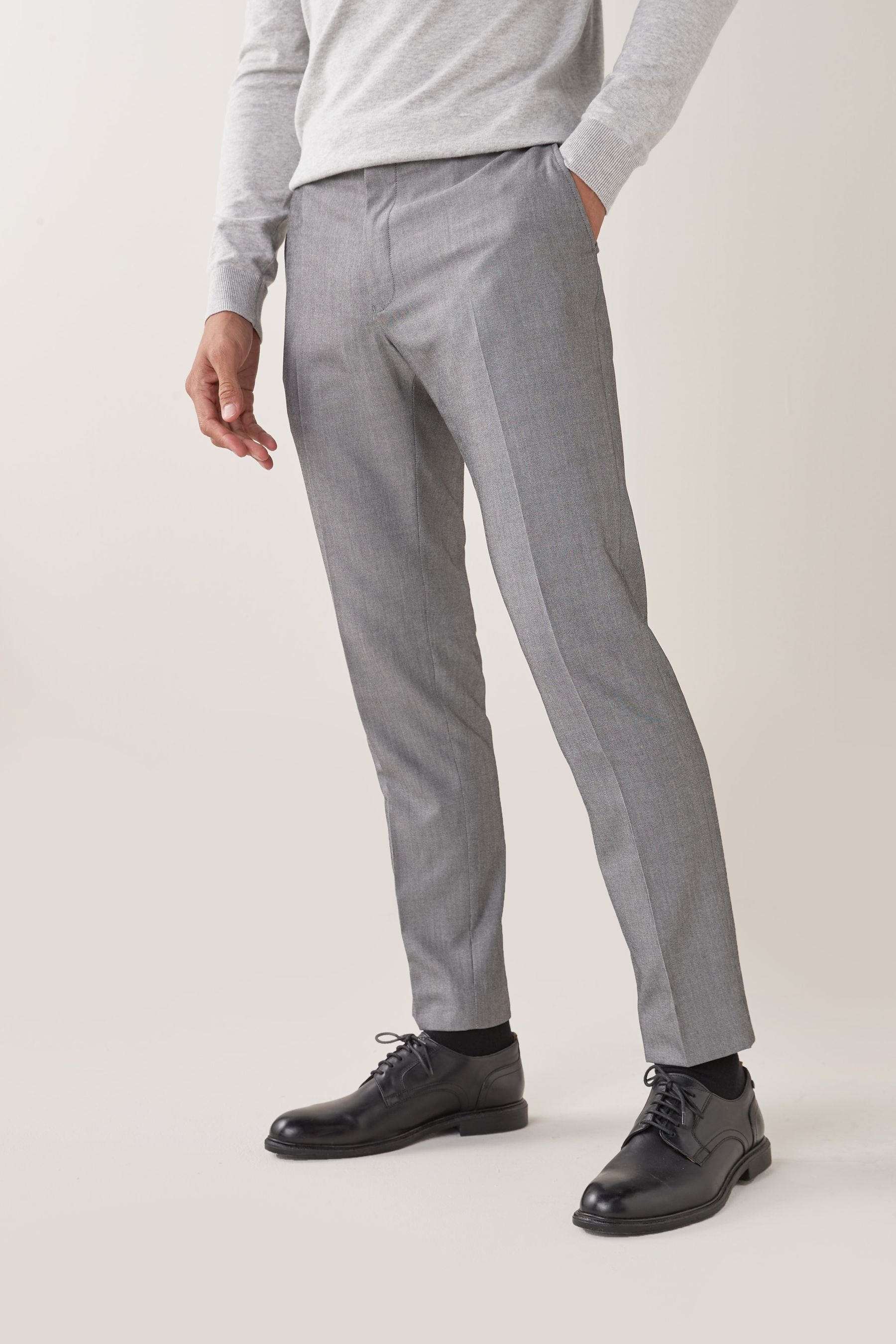 Next Anzughose Anzug: Skinny-Fit-Hose (1-tlg) Light Grey