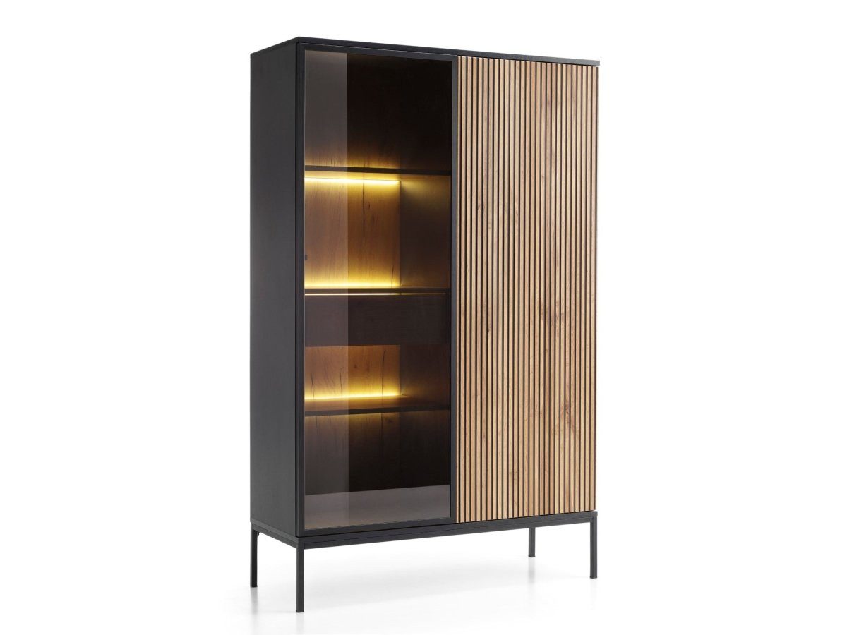 Luxusbetten24 Vitrine Designer Vitrine Nayra II inklusive LED-Beleuchtung