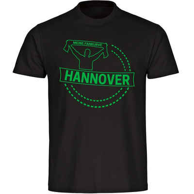 multifanshop T-Shirt Herren Hannover - Meine Fankurve - Männer
