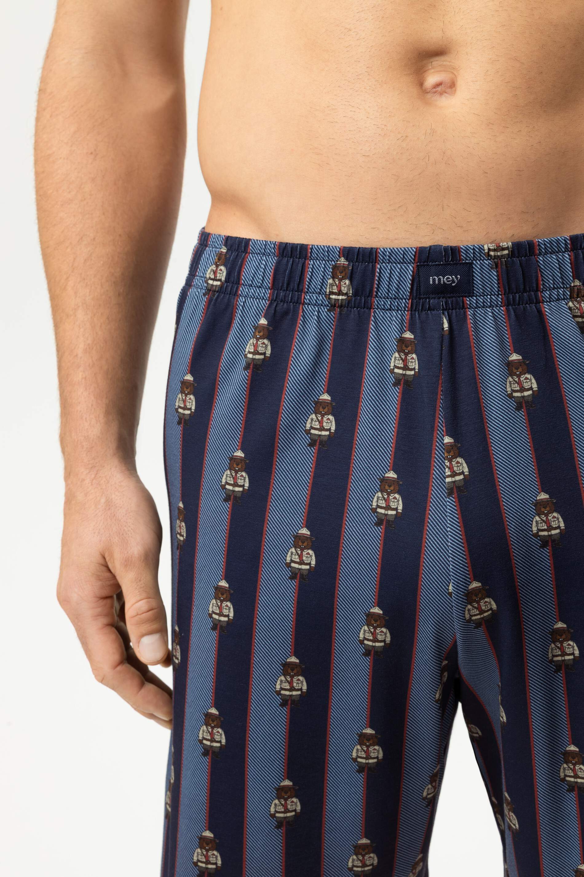 Mey Schlafhose Mey Hose kurz Serie Ranger Patrol Gestreift Shorts (1-tlg) Kurze Pyjamahose, Gemustert, weiche Jersey-Qualität