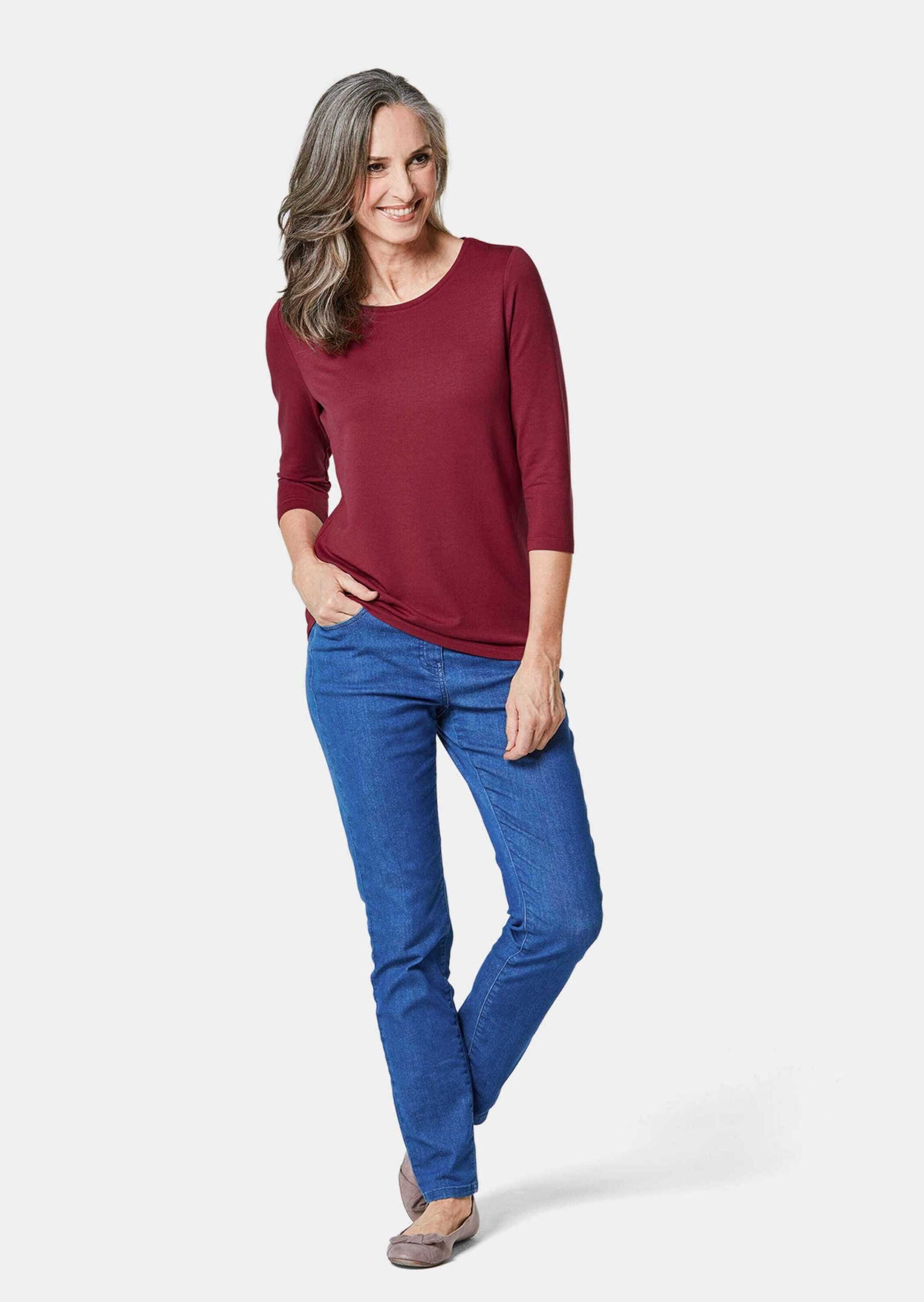 GOLDNER 3/4-Arm-Shirt Kombifreundliches Shirt mit ¾ günstig online kaufen