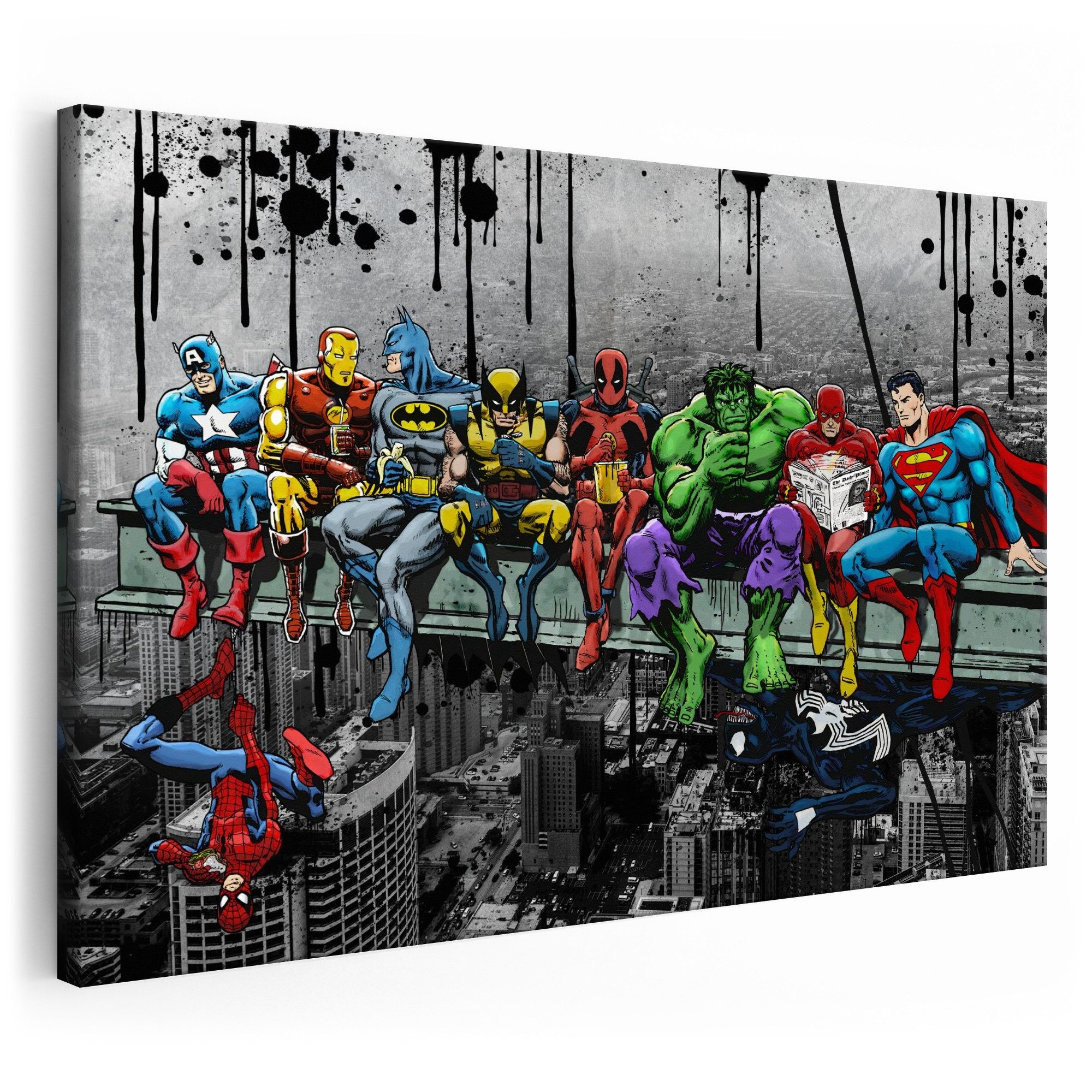 Artmazing Leinwandbild Super Hero Lunch Time, XXL Leinwand 120x80, Poster & günstig online kaufen