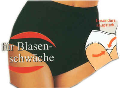 Inkontinenzslip Damenslip Taillenslip mit Hygieneeinlage Lieferbare schwarz (1-St)