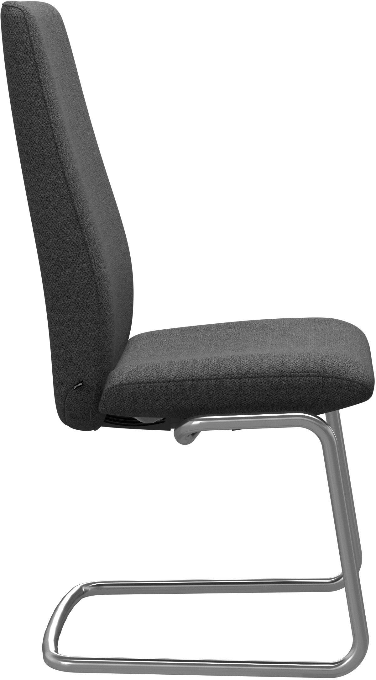 L, Stahl Back, Polsterstuhl in High Größe aus Stressless® Laurel, matt Schwarz mit Beinen