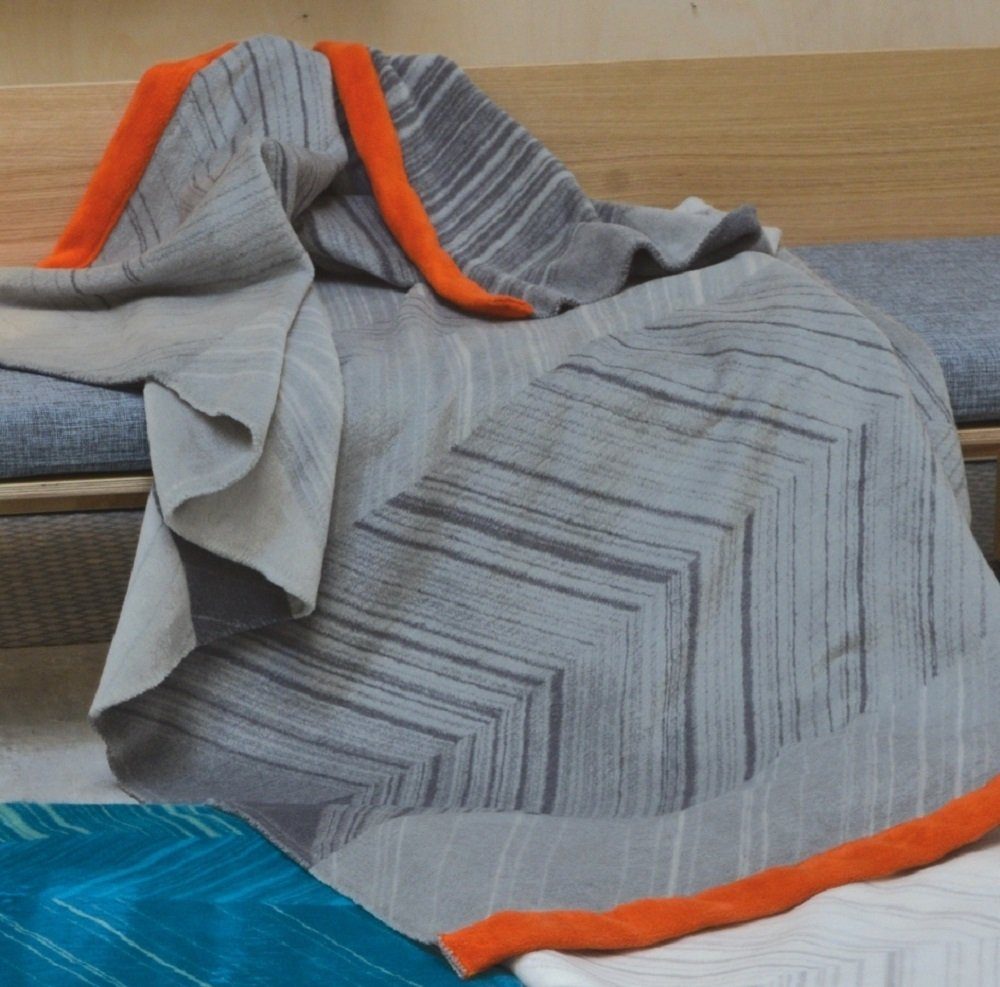 Wohndecke Luna Milano 'Diagonal' 150/200 Hellgrau, DAVID FUSSENEGGER