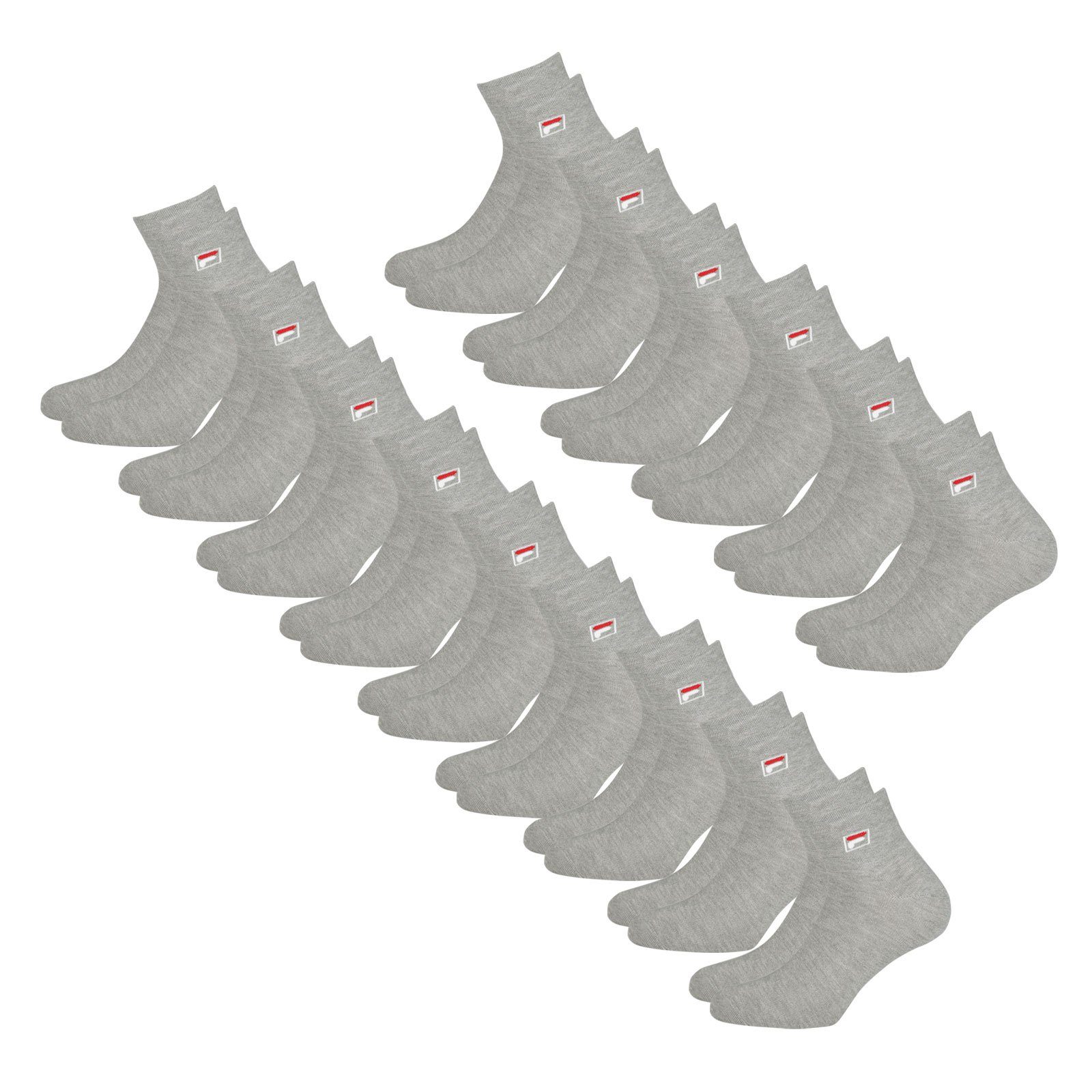 Fila Sportsocken Quarter Socken (15-Paar) mit elastischem Piquebund 400 grey